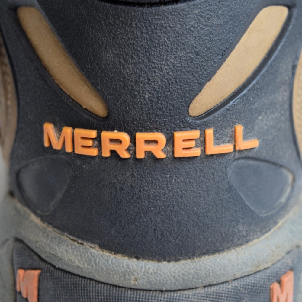 Merrell Reflex Mens Mid Hiking Boots Brown Smoke Tan Waterproof Shoes Size 11.5 - Picture 9 of 12